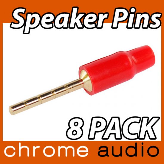 Speaker Pin 24k Gold Plated 8 Pack - Click Image to Close