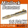 Minilock 24k Gold Banana Plug 16 Pack