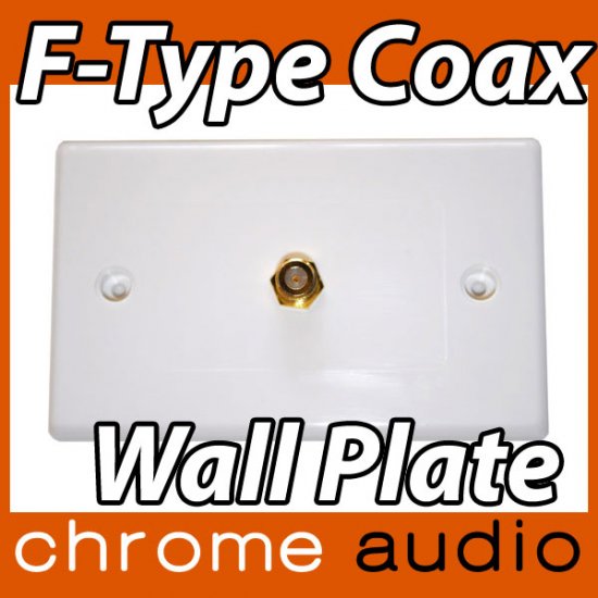 1 F Type Coaxial Wall Plate - Click Image to Close