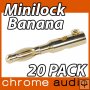 Minilock 24k Gold Banana Plug 20 Pack