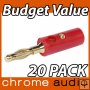 Budget 24k Gold Banana Plug 20 Pack