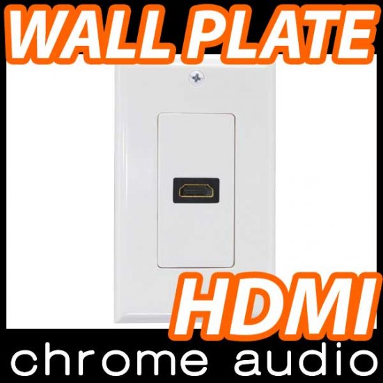 Chrome Audio 1 HDMI Wall Plate - Click Image to Close