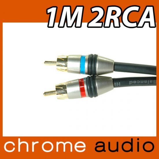 Stereo Audio Cable 2 RCA 1m - Click Image to Close