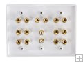 7.1 Surround Speaker Wall Plate inc. 2 Subwoofer RCA