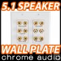 5.1 Surround Speaker Wall Plate inc. 2 Subwoofer RCA