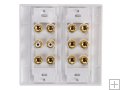 5.1 Surround Speaker Wall Plate inc. 2 Subwoofer RCA