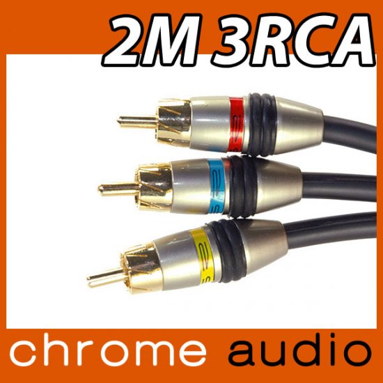 Audio / Video Cable 3 RCA 2m - Click Image to Close