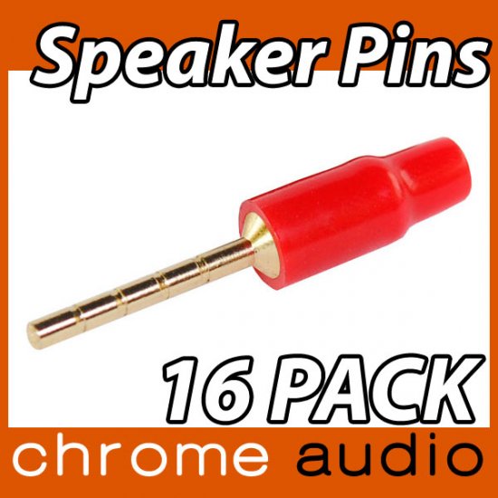 Speaker Pin 24k Gold Plated 16 Pack - Click Image to Close