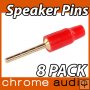 Speaker Pin 24k Gold Plated 8 Pack