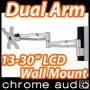 13-30" LCD Monitor Dual Pivot Wall Mount Bracket 15kg