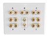 7.1 Surround Speaker Wall Plate inc. 2 Subwoofer RCA